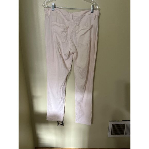 Ann Taylor Loft  Linen Blend Pants Sz 8T Beachy Boho Lagenlook Lagom - Picture 3 of 11